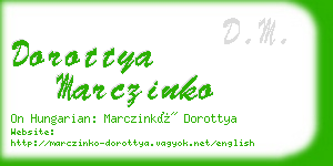 dorottya marczinko business card